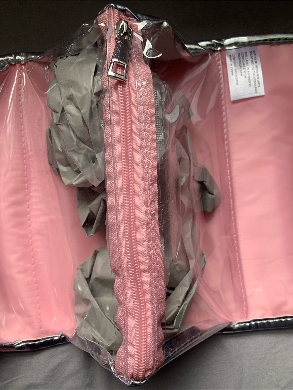 🆕 - Juicy Couture Pale Pink Velvet Travel organizer Bag with Silver Trim - Picture 9 of 11
